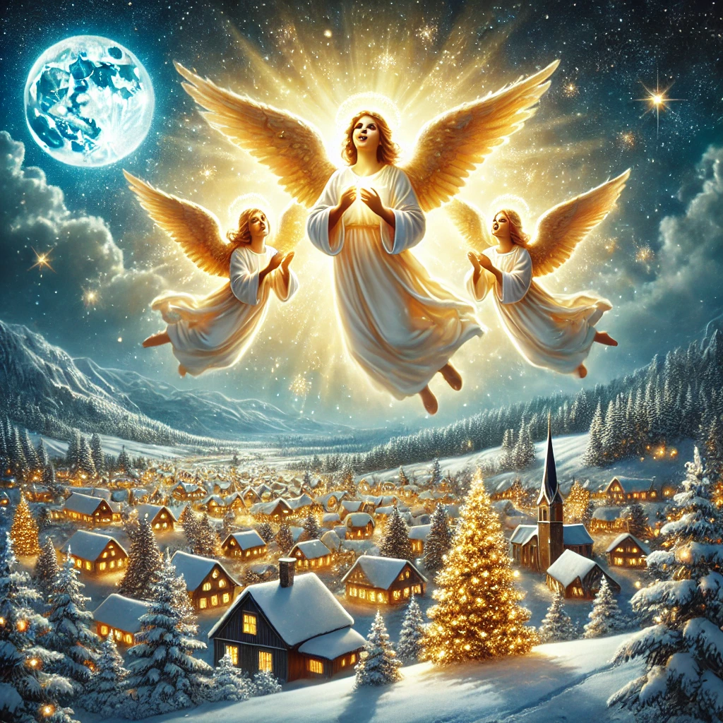 Engler som synger julen inn