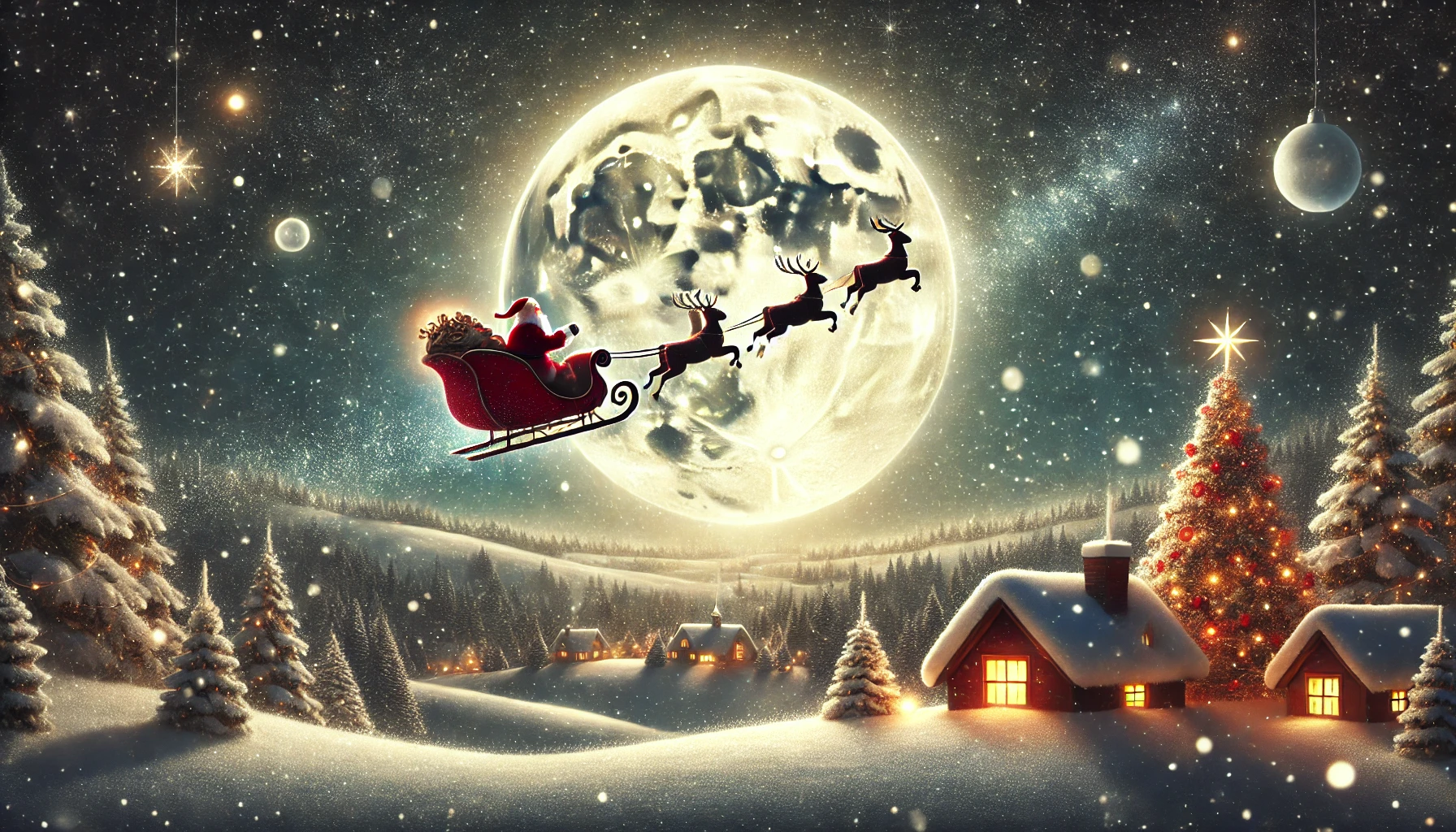 Julenissen med reinsdyr