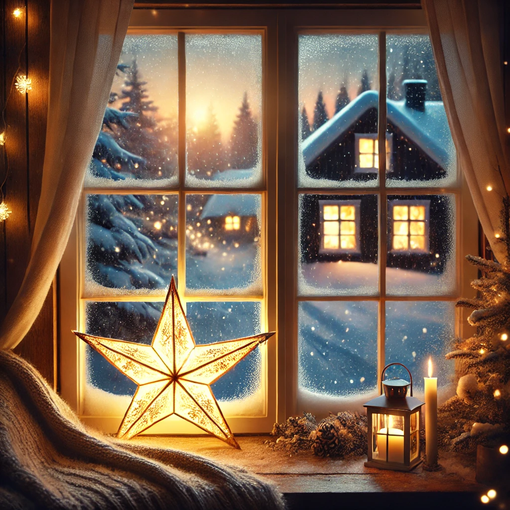 Julestjerne i Vinduet