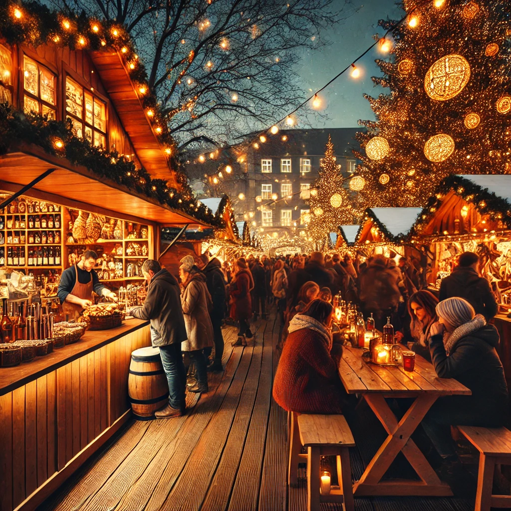 Julemarkedets varme lys