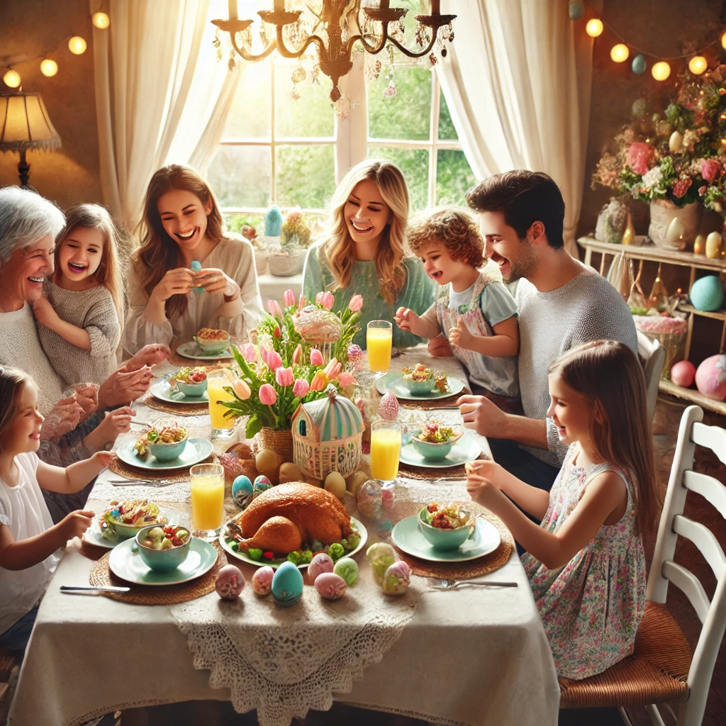 Familie påskebrunsj